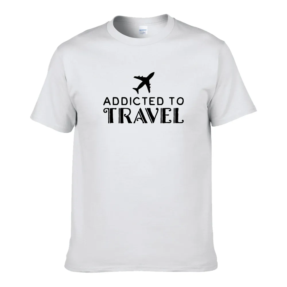 UT ADDICTED TO TRAVEL Premium Slogan T-Shirt