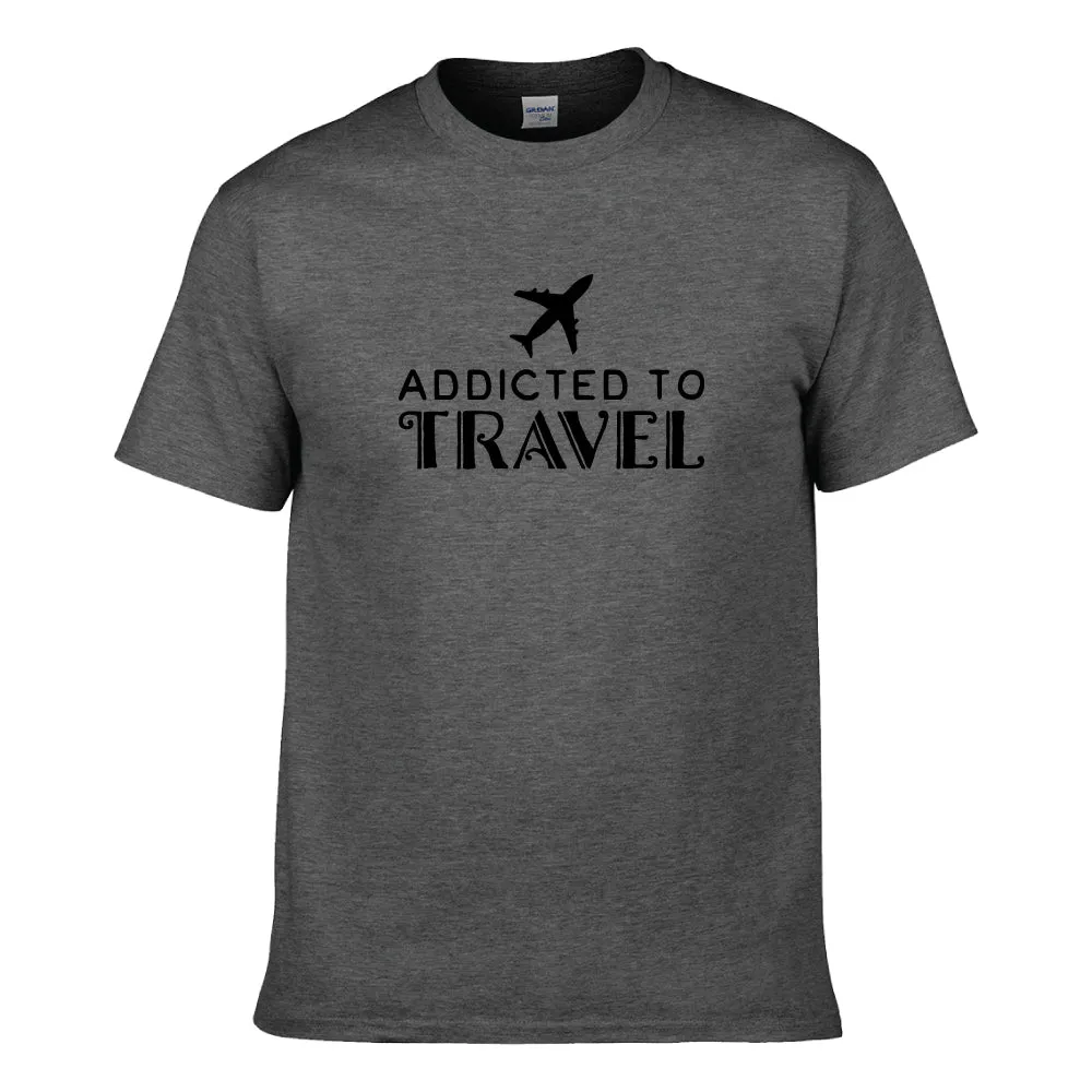 UT ADDICTED TO TRAVEL Premium Slogan T-Shirt
