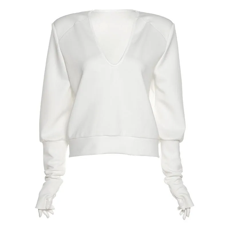 V neck satin  blouses
