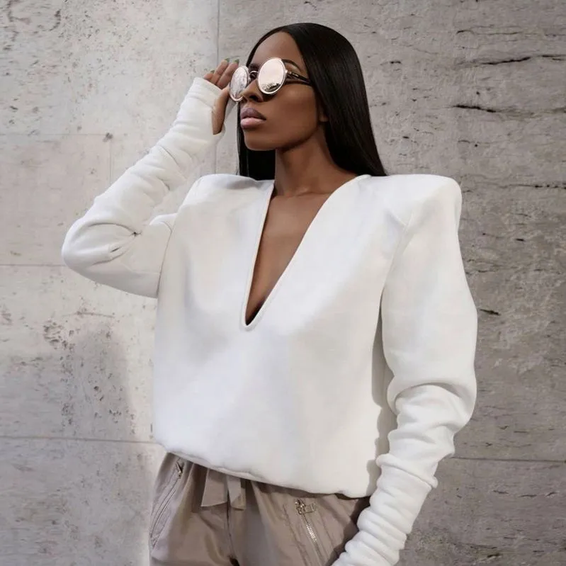 V neck satin  blouses