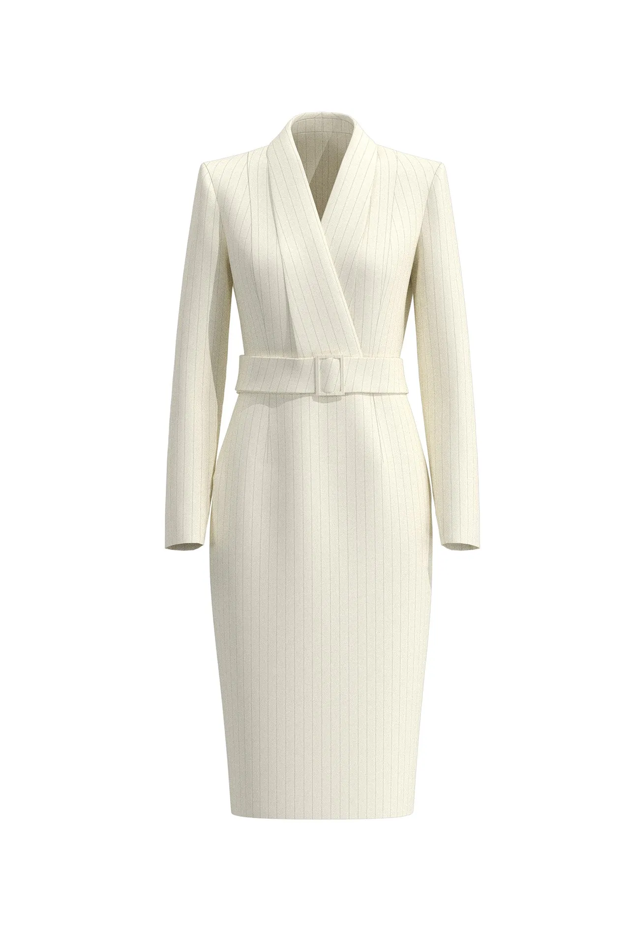 V-SHAPE NECKLINE DRESS IN APRICOT