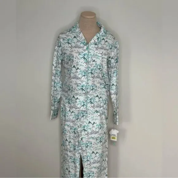 Van Winkle &amp; Co Portuguese Flannel 2-Piece Apline Scenery Pajama Set Size XS