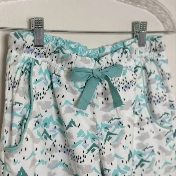Van Winkle &amp; Co Portuguese Flannel 2-Piece Apline Scenery Pajama Set Size XS