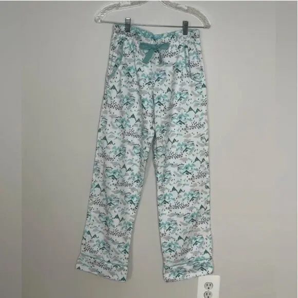Van Winkle &amp; Co Portuguese Flannel 2-Piece Apline Scenery Pajama Set Size XS