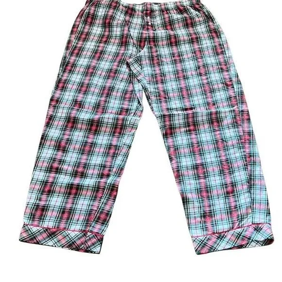 Victoria's Secret Long Sleeve Flannel Plaid Christmas Pajama's Size XL