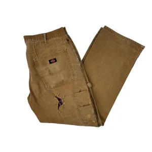 Vintage Distressed Flannel Lined Dickies Pants - 36"