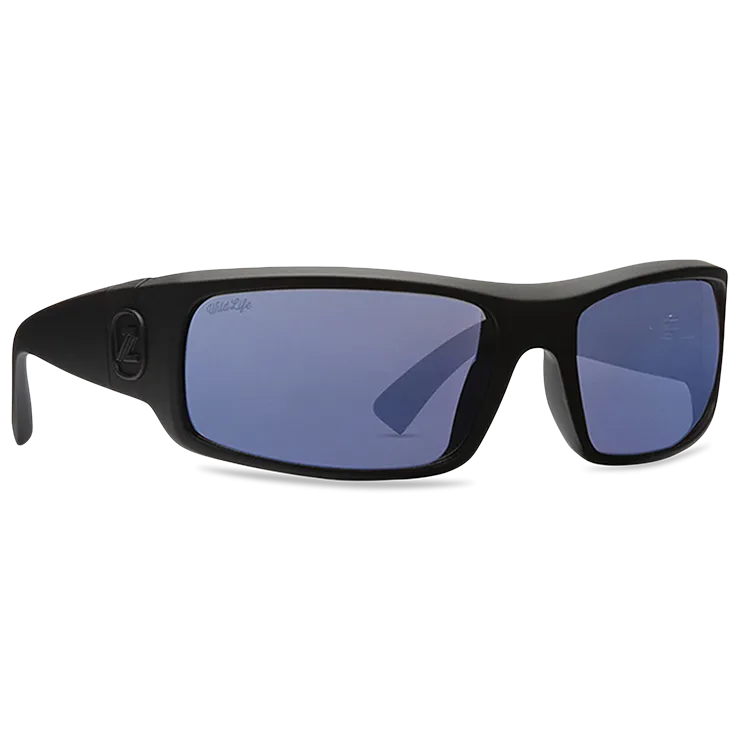 VonZipper Kickstand Polarized Sunglasses - Black Satin/Blue Flash