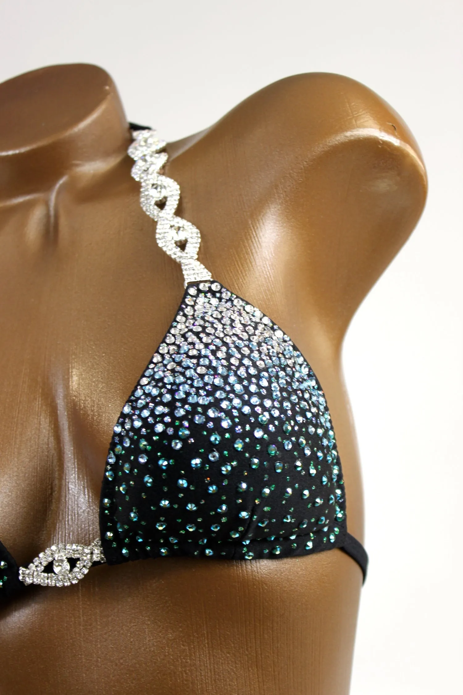 Wave Connectors Satin Spandex Bikini Suit