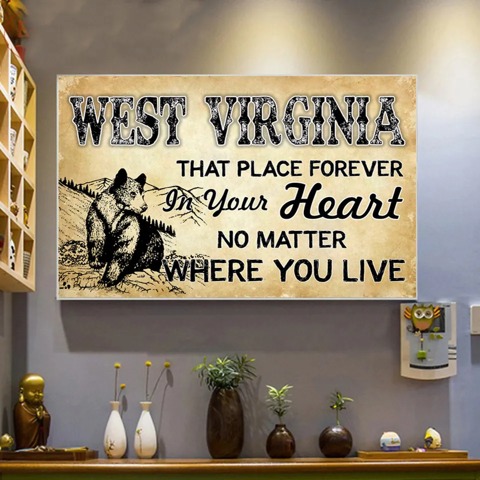 West Virginia That Place Forever In Your Heart Poster