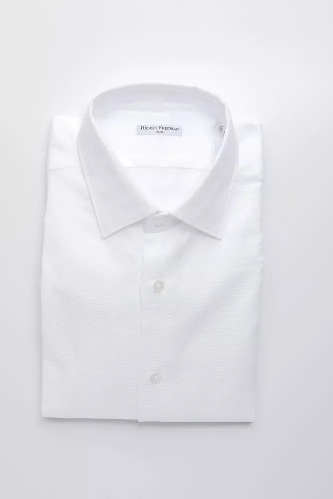 White Cotton Men Shirt