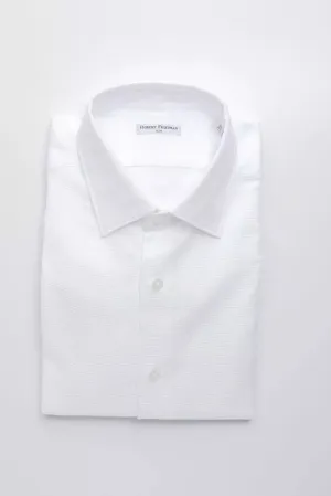 White Cotton Men Shirt