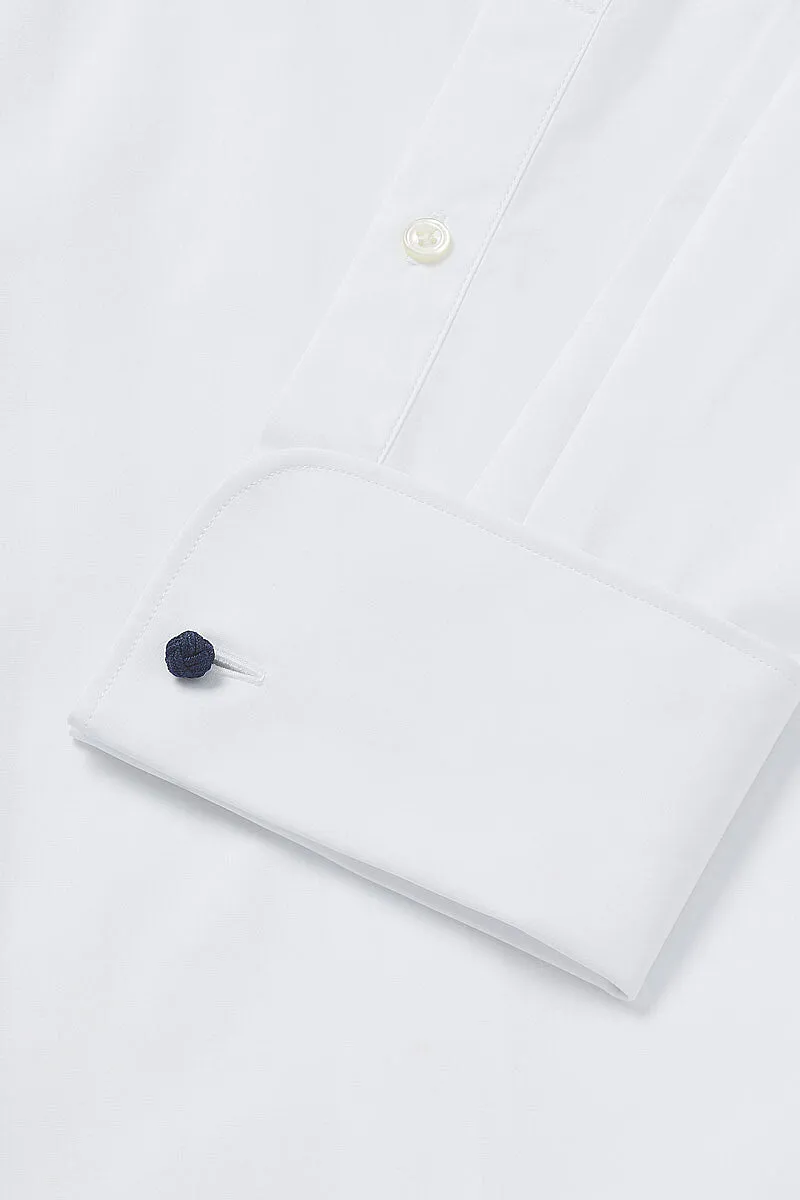 White Poplin St James's Collar Classic Fit Double Cuff Shirt
