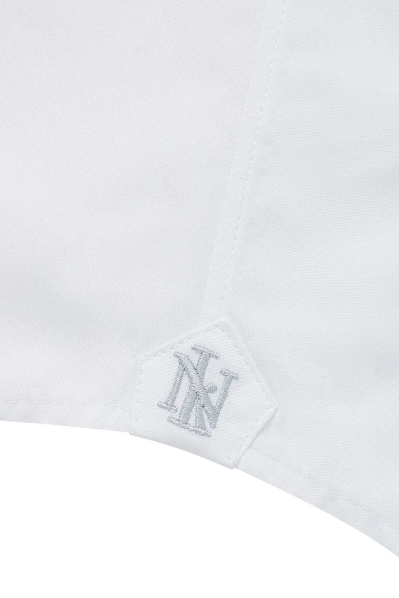 White Poplin St James's Collar Classic Fit Double Cuff Shirt
