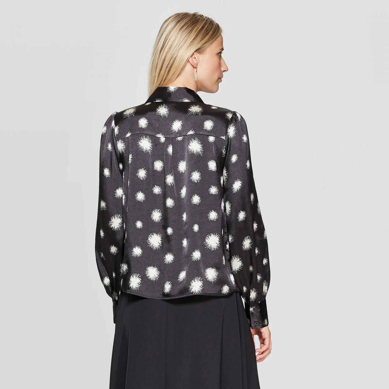 Who What Wear Women's Floral Print Long Sleeve Button-Down Shirt