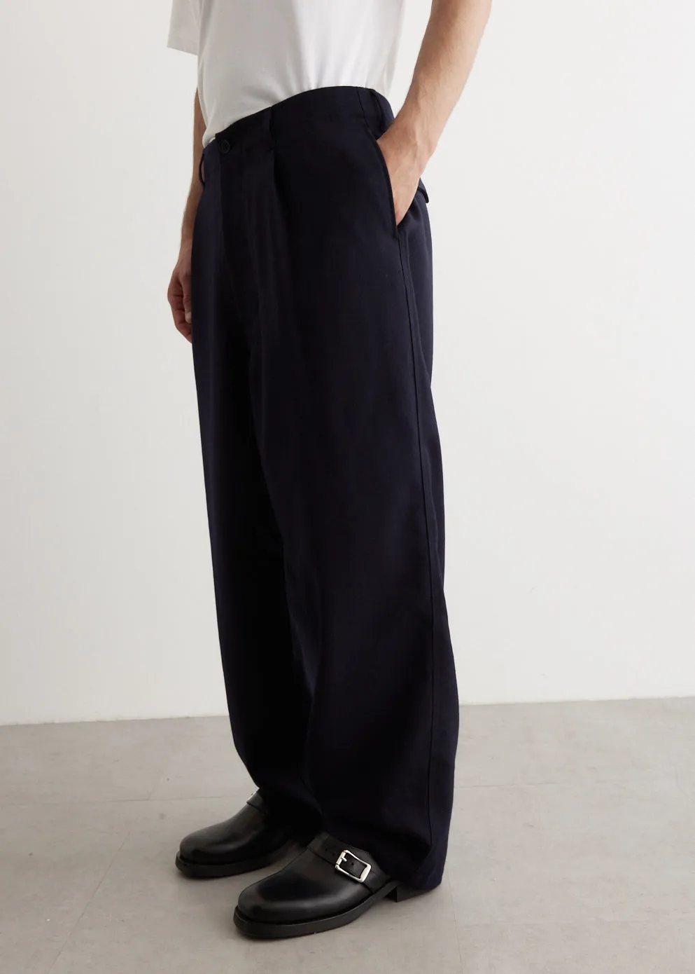 Wide Wool Pants
