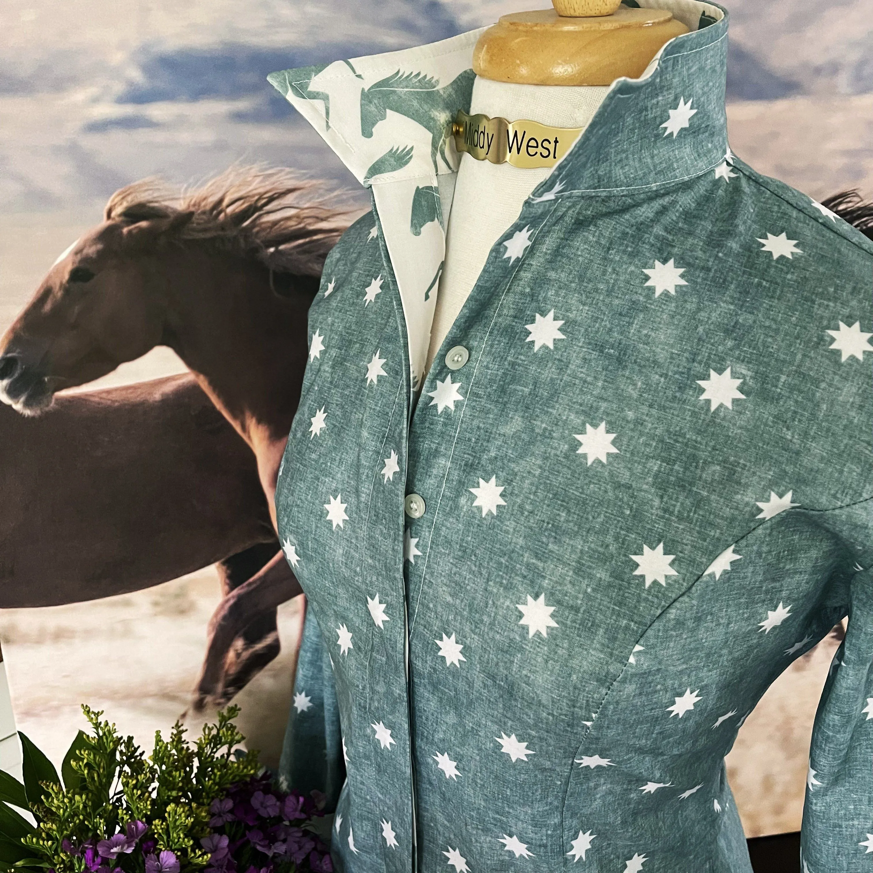 WINONA STAR SHIRT IN TEAL