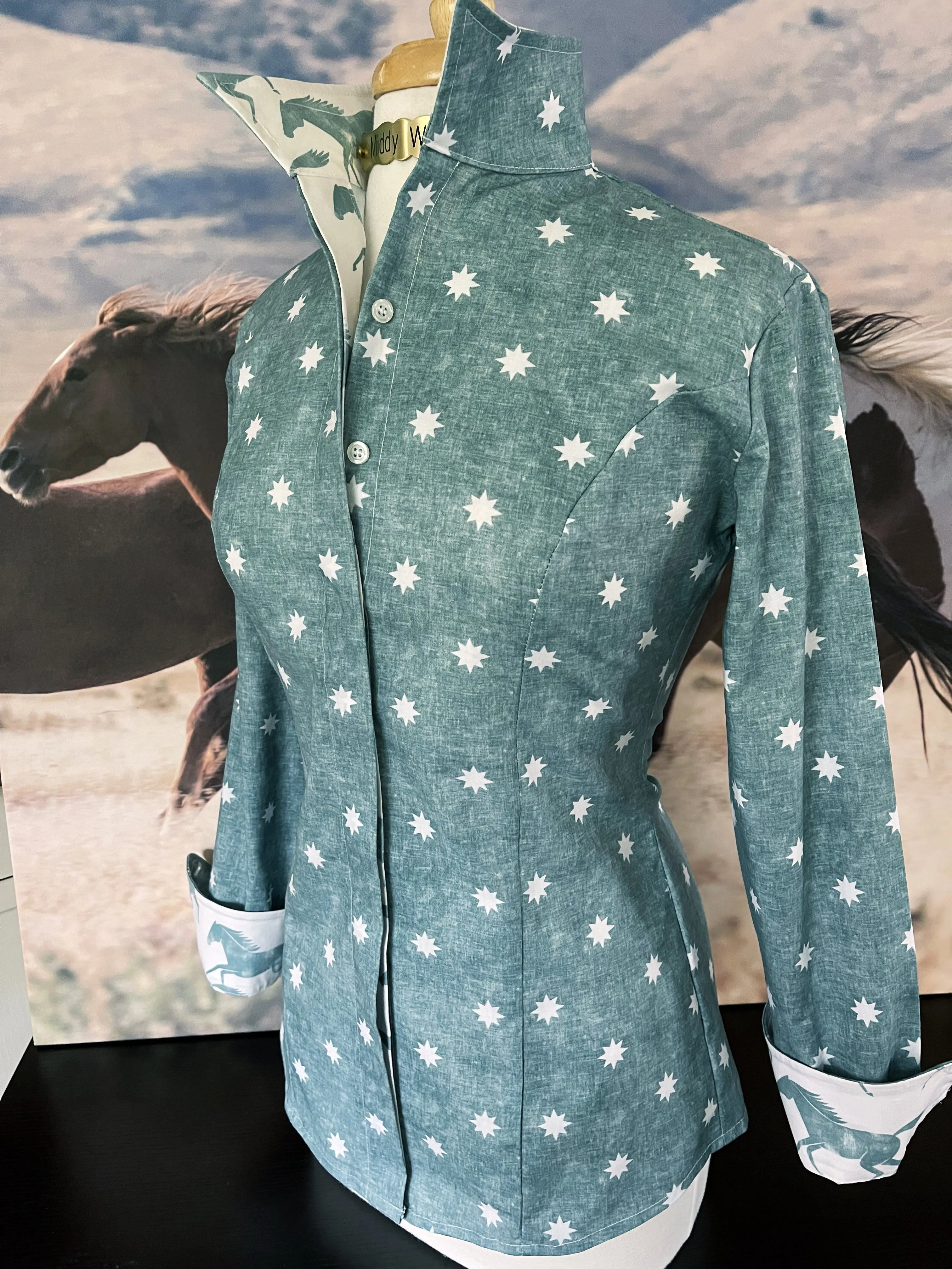 WINONA STAR SHIRT IN TEAL