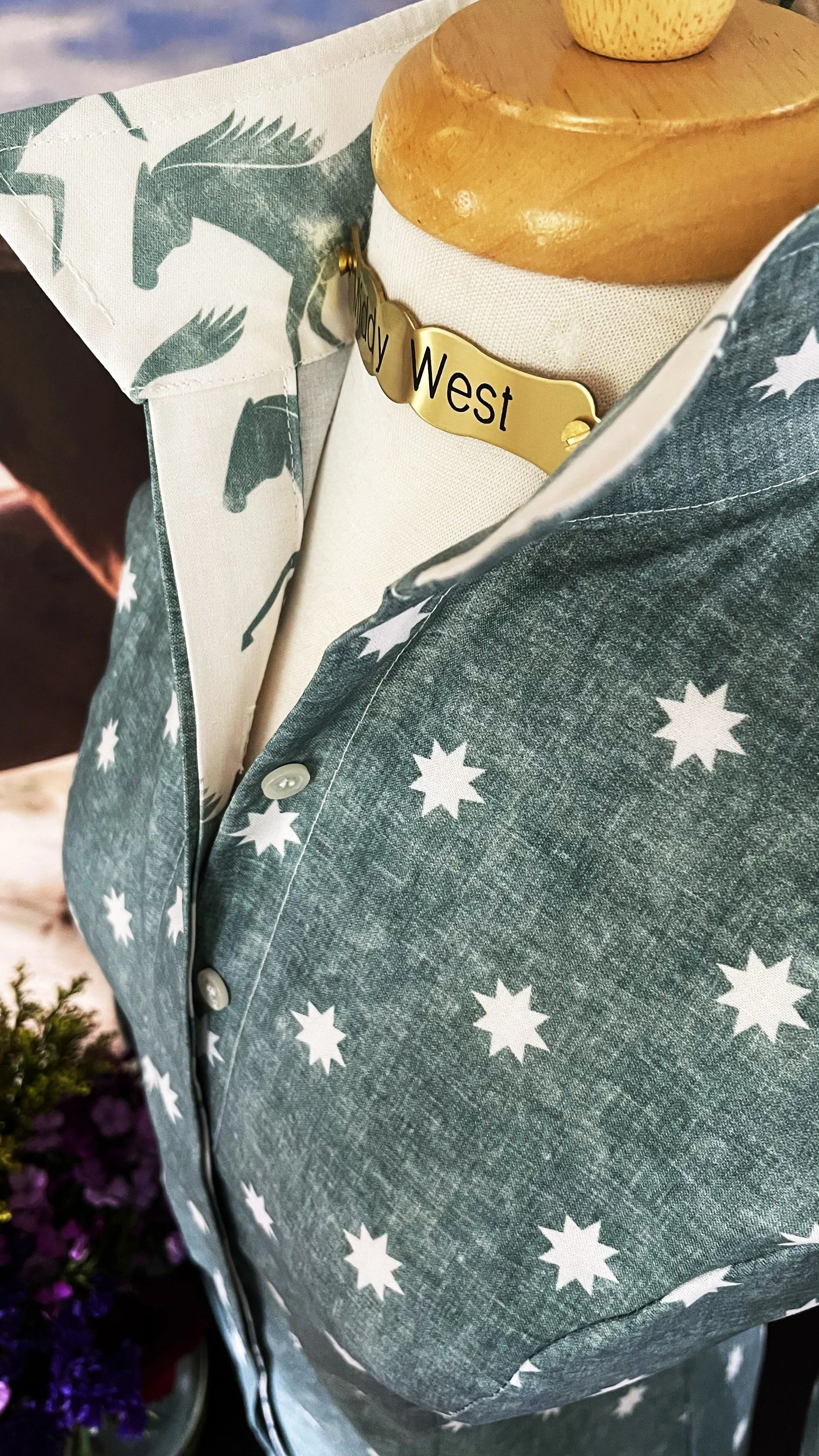 WINONA STAR SHIRT IN TEAL