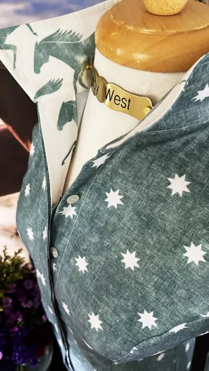 WINONA STAR SHIRT IN TEAL