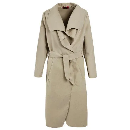 Winter Coat Women Wide Lapel Belt Pocket Wool Blend Coat Oversize Long Red Trench Coat Outwear Wool Coat Women