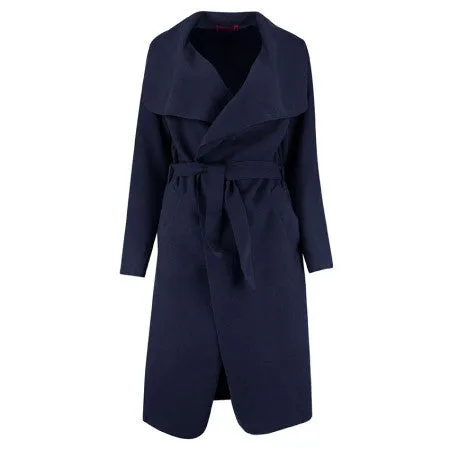 Winter Coat Women Wide Lapel Belt Pocket Wool Blend Coat Oversize Long Red Trench Coat Outwear Wool Coat Women