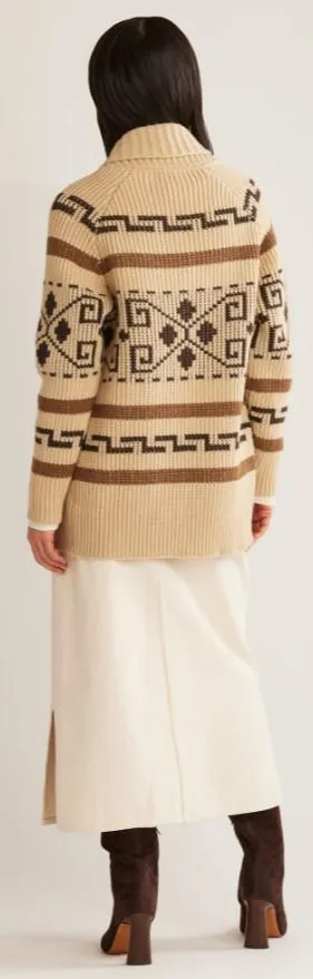 Woman's Westerley Long Sweater Tan/Brown