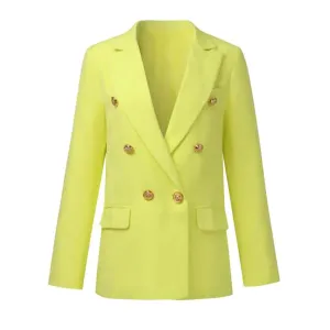 Women's Blazer Solid Color Vintage Style Casual Long Sleeve Coat
