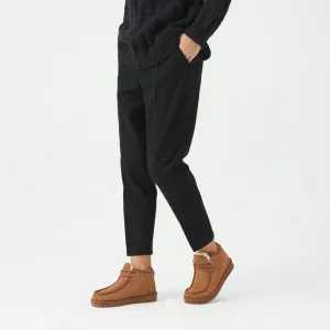 Wool Tweed Slim Trousers