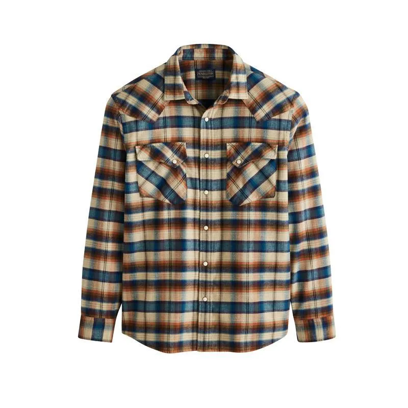 Wyatt Shirt Khaki/Brown/Blue Plaid