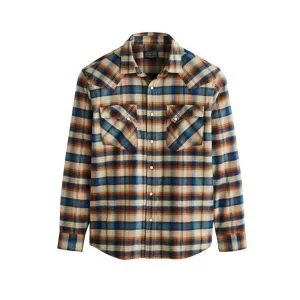 Wyatt Shirt Khaki/Brown/Blue Plaid