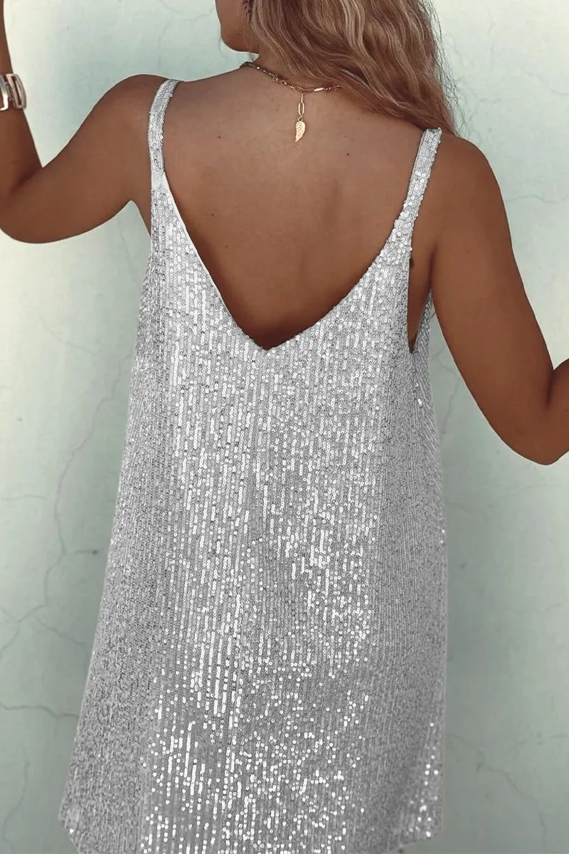 Zorina - Shimmering Sequin Detailing Woman's Club Dress