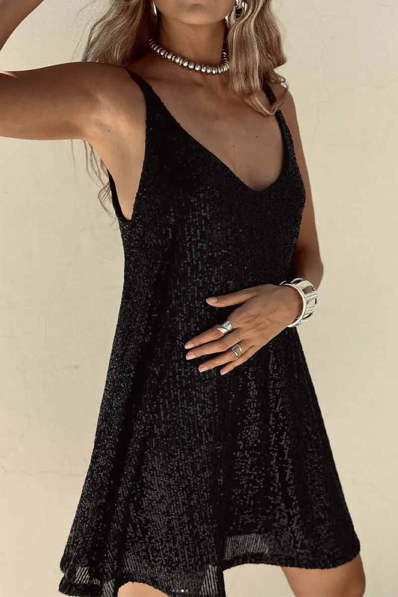 Zorina - Shimmering Sequin Detailing Woman's Club Dress